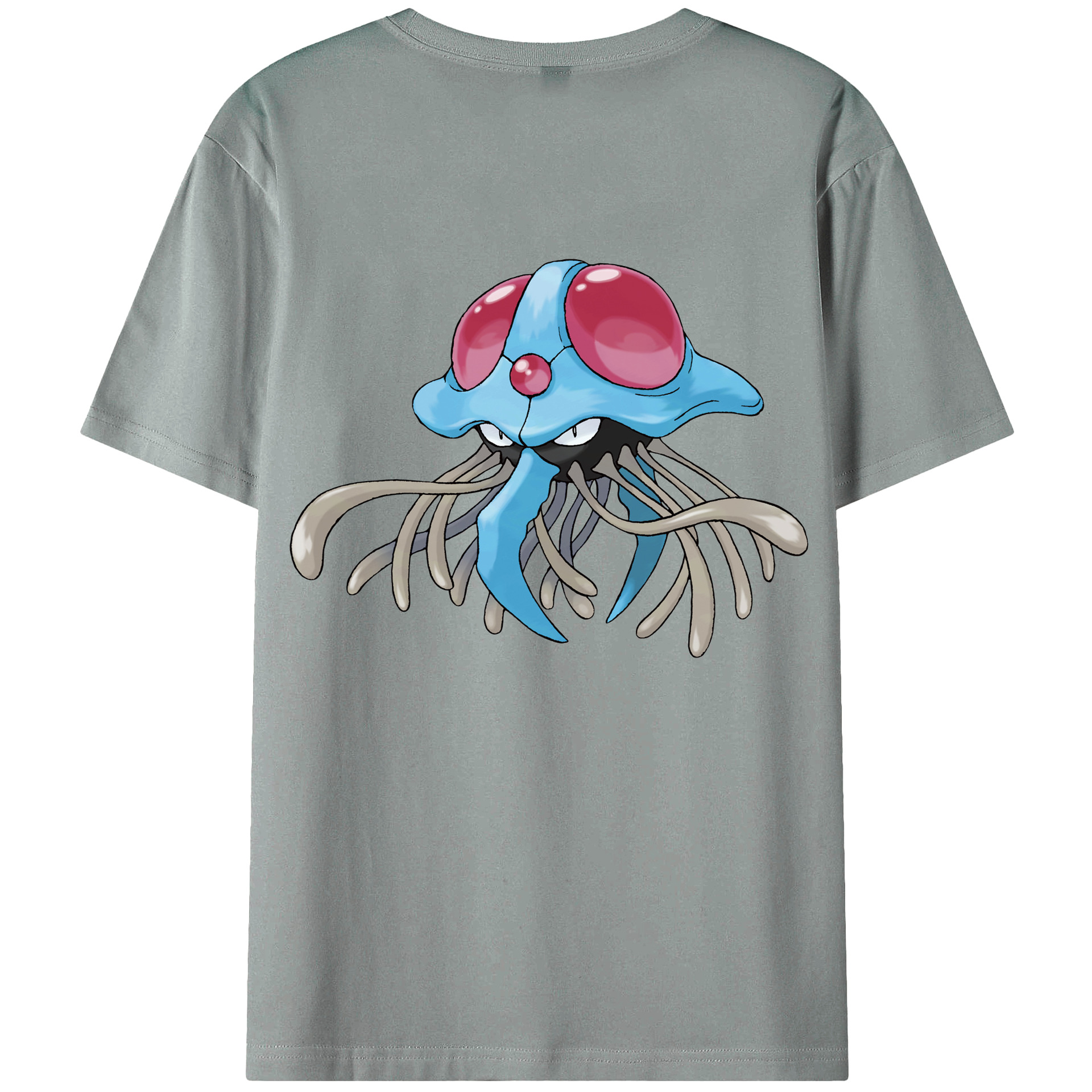 （画像用） ポケットモンスター Pokémon 綿100％ メンズ半袖Tシャツ（バックプリント） 通気性